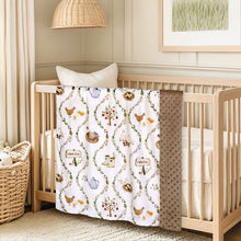 Load image into Gallery viewer, HOMRITAR Farm Baby Blanket for Boys Girls with Double Layer Dotted Backing