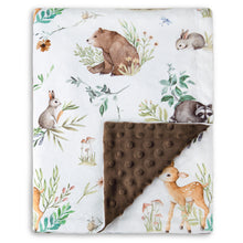 Load image into Gallery viewer, HOMRITAR Baby Blanket for Boys Girls Soft Plush Minky Blanket with Forest Foxes Multicolor Printed