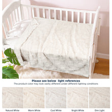 Load image into Gallery viewer, HOMRITAR 3D Gingham Fleece Baby Blanket Comfort Reversible Shaggy Cozy Decor for Home Bed Blanket