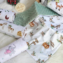 Load image into Gallery viewer, Cows Baby Blankets for Boys, Super Soft Newborn Nursery Minky Blanket with Double Layer Dotted Backing, Cozy Printed Bed Throw Blanket, Farm Horse Animals 30 x 40 Inch