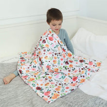 Load image into Gallery viewer, BORITAR Baby Blanket for Girls Super Soft Double Layer Minky with Dotted Backing, Receiving Blanket with Elegant Floral Multicolor Printed Blanket 30 x 40 Inch(75x100cm)