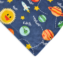 Load image into Gallery viewer, Unisex Receiving Blanket with Solar System Multicolor Printed Blanket 30 x 40 Inch(75x100cm), Navy Blue