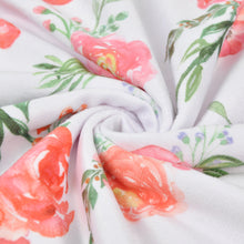 Load image into Gallery viewer, Receiving Blanket with Pink Floral Multicolor Printed Blanket 30 x 40 Inch(75x100cm)