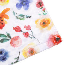 Load image into Gallery viewer, Receiving Blanket with Blue Floral Multicolor Printed Blanket 30 x 40 Inch(75x100cm)