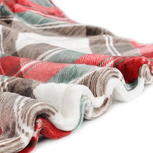 Load image into Gallery viewer, Throw Blanket with Plaid Warm Bed Blanket fit Sofa and Couch (50 x 60 inch, Red)