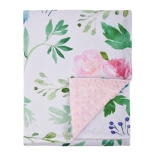 Load image into Gallery viewer, Receiving Blanket with Pink Floral Multicolor Printed Blanket 30 x 40 Inch(75x100cm)