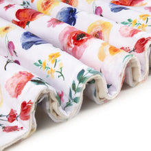 Load image into Gallery viewer, Receiving Blanket with Blue Floral Multicolor Printed Blanket 30 x 40 Inch(75x100cm)