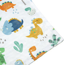 Load image into Gallery viewer, Cute Dinosaur Multicolor Printed 30 x 40 Inch Receiving Blanket