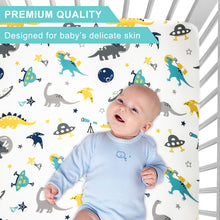 Load image into Gallery viewer, Jersey Knit Stretchy Fitted Crib Sheet for Baby Toddler Mattress Up to 8”Thickness