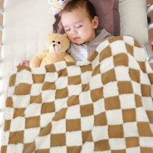 Load image into Gallery viewer, HOMRITAR Checkerboard Toddlers Blanket Super Soft Baby Blanket for Boys Girls 380GSM
