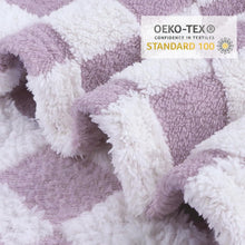 Load image into Gallery viewer, Checkered Baby Blanket Fleece Baby Blankets for Girls, Ultra Soft Cozy Fluffy Warmer Infant Toddler Newborn Receiving Blankets for Crib Stroller 30 x 40 Inch, Purple
