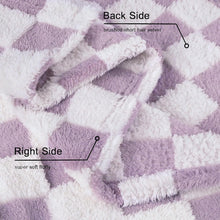 Load image into Gallery viewer, Checkered Baby Blanket Fleece Baby Blankets for Girls, Ultra Soft Cozy Fluffy Warmer Infant Toddler Newborn Receiving Blankets for Crib Stroller 30 x 40 Inch, Purple
