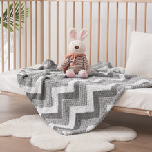 Load image into Gallery viewer, HOMRITAR Baby Blanket for Boys Girls Warmer Comfort Reversible Boho Decor Bed Blankets with Chevron Pattern for Newborn Infant
