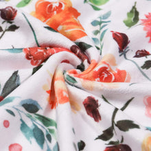 Load image into Gallery viewer, BORITAR Baby Blanket for Girls Super Soft Double Layer Minky with Dotted Backing, Receiving Blanket with Elegant Floral Multicolor Printed Blanket 30 x 40 Inch(75x100cm)
