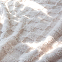 Load image into Gallery viewer, HOMRITAR 3D Gingham Fleece Baby Blanket Comfort Reversible Shaggy Cozy Decor for Home Bed Blanket
