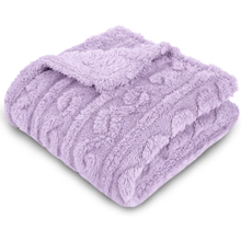 Load image into Gallery viewer, Baby Blanket for Girls Toddlers 3D Fleece Fluffy Fuzzy Blanket for Baby, Soft Warm Cozy Fleece Blanket, Infant or Newborn Receiving Blanket (30x40inch, Purple)
