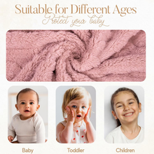 Load image into Gallery viewer, Baby Blanket for Girls Toddlers 3D Fleece Fluffy Fuzzy Blanket for Baby, Soft Warm Cozy Fleece Blanket, Infant or Newborn Receiving Blanket (30x40inch, Coral Pink)
