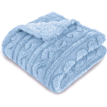 Load image into Gallery viewer, Baby Blanket for Girls Toddlers 3D Fleece Fluffy Fuzzy Blanket for Baby, Soft Warm Cozy Fleece Blanket, Infant or Newborn Receiving Blanket (30x40inch, Blue)
