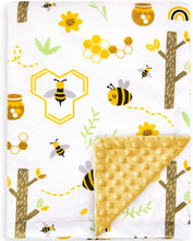 Load image into Gallery viewer, HOMRITAR Baby Blanket for Boys Girls Soft Plush Minky Blanket with Forest Foxes Multicolor Printed
