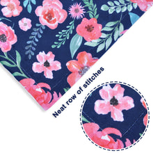 Load image into Gallery viewer, Elegant Receiving Blanket with Pink Floral Multicolor Printed Blanket 30 x 40 Inch(75x100cm), Navy Blue

