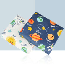 Load image into Gallery viewer, Unisex Receiving Blanket with Solar System Multicolor Printed Blanket 30 x 40 Inch(75x100cm), Navy Blue
