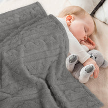Load image into Gallery viewer, Soft Warm Cozy Flannel Fleece Warm Blanket, Infant or Newborn Receiving Blanket (30x40inch, Grey)
