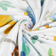 Load image into Gallery viewer, Cute Dinosaur Multicolor Printed 30 x 40 Inch Receiving Blanket
