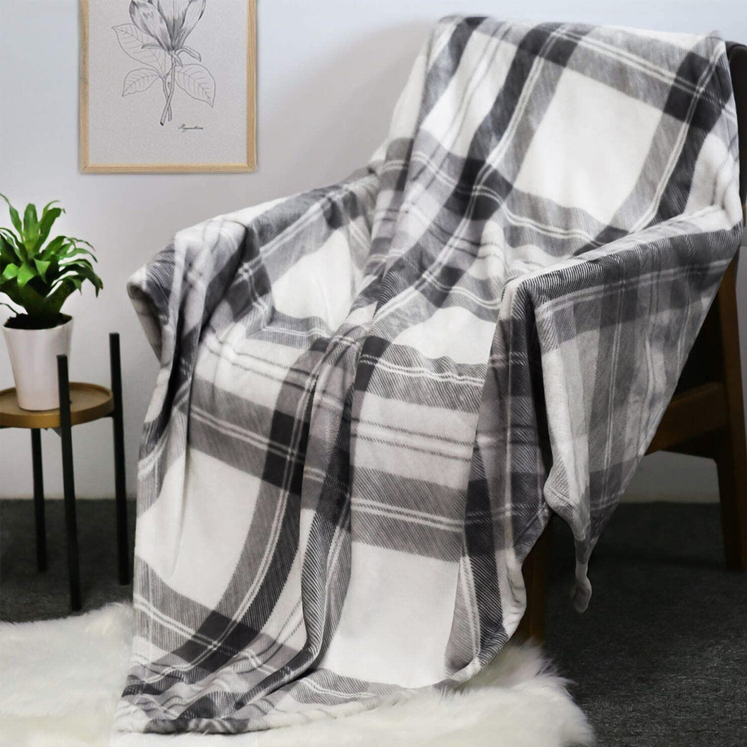 HOMRITAR Throw Blanket Super Soft Cozy Luxury Bed Blanket Dark Grey