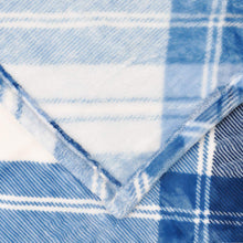 Load image into Gallery viewer, Flannel Fleece Throw Blanket with Plaid (50 x 60 inch, Blue)
