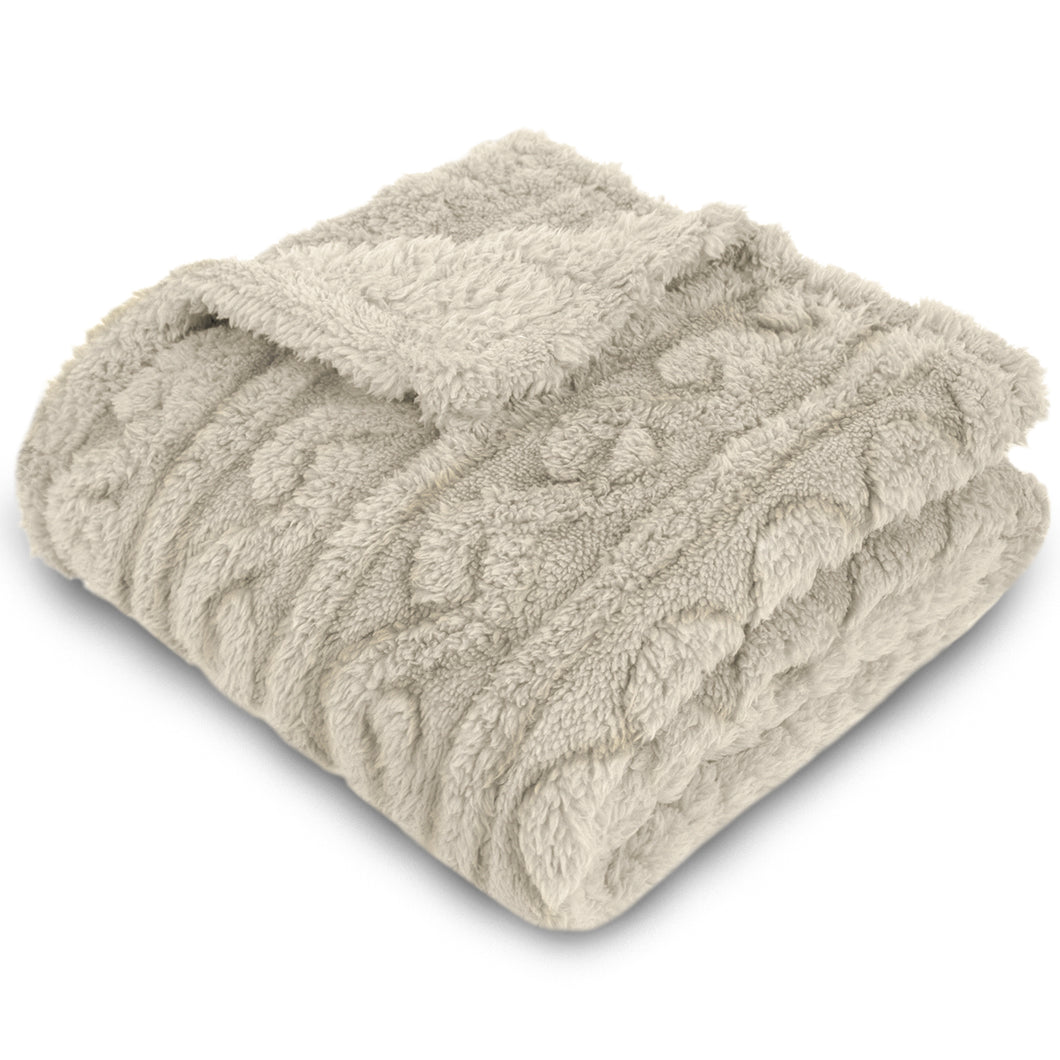 Baby Blanket for Boys or Girls 3D Fluffy Fuzzy Blanket for Baby(30x40inch, Beige )