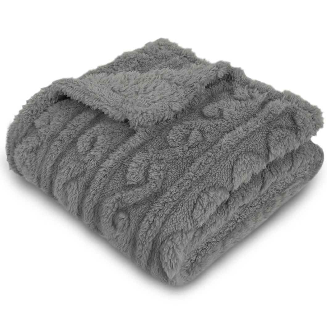 Soft Warm Cozy Flannel Fleece Warm Blanket, Infant or Newborn Receiving Blanket (30x40inch, Grey)