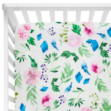 Load image into Gallery viewer, Super Soft Jersey Knit Crib Sheet with Floral Design 28&quot;x 52&quot;x 9&#39;&#39;
