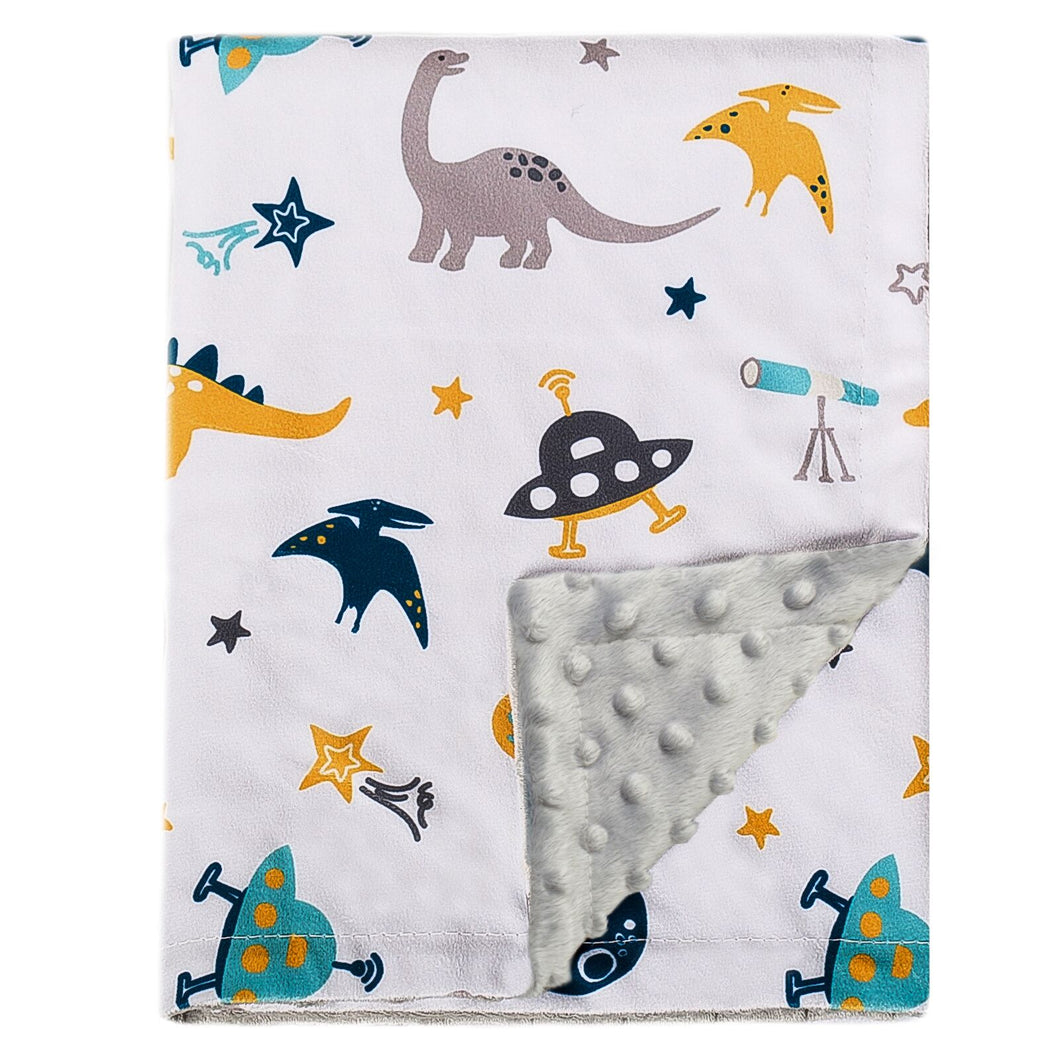 Baby Blanket for Kids Super Soft Minky Blanket with Dinosaurs 30 x 40 Inch(75x100cm)